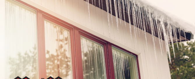 Icicles On Roof Gutter Due To A Lack Of Proper Attic Insulation